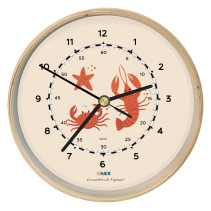 RELOJ EN MADERA ESTRELLA, CANGREJO, LANGOSTA