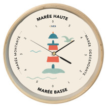 RELOJ DE MAREA EN MADERA